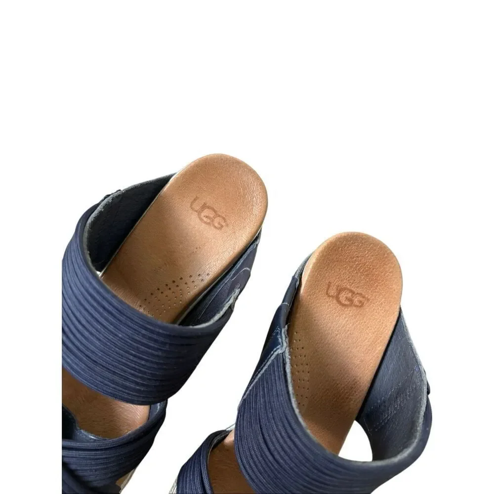 Ugg Australia Hilarie  Racing Stripe‎ Sandals Wedge Size 7